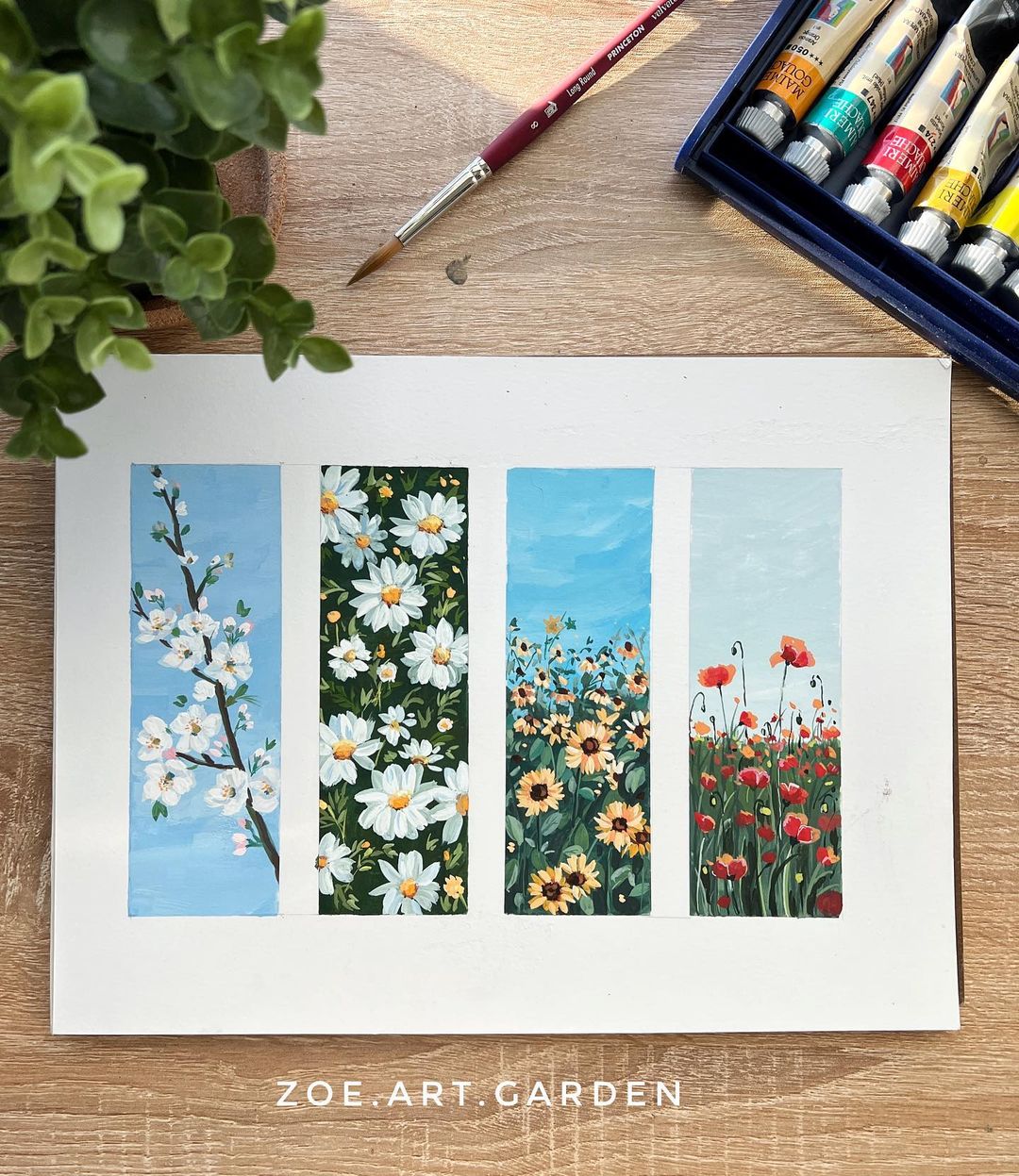 Mini Gouache Floral Landscapes with Zoe Lee Strathmore Artist Papers